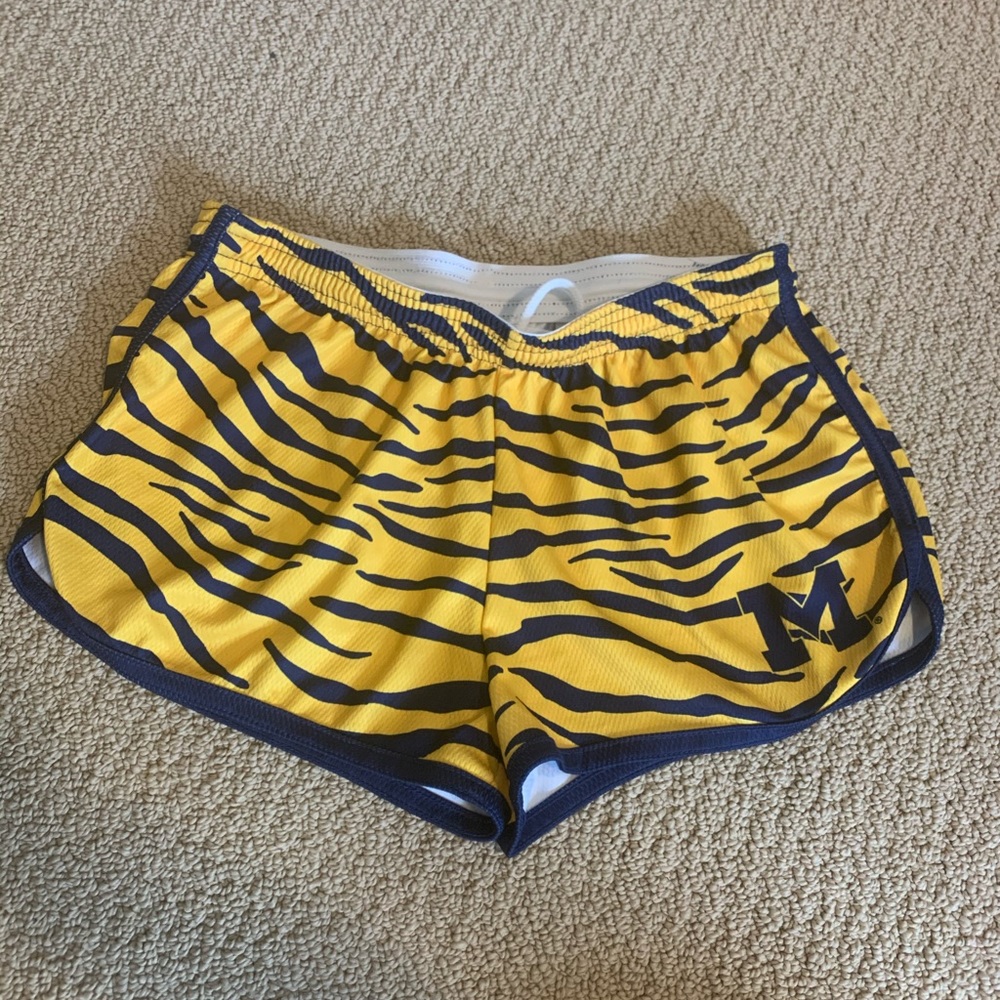 Michigan blue and yellow shorts